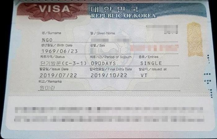 khái niệm visa hàn quốc