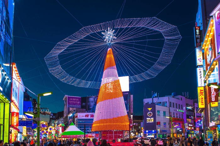 lễ hội cây thông noel busan