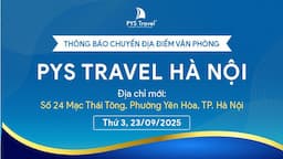 Thông báo chuyển trụ sở chính PYS Travel tại Hà Nội