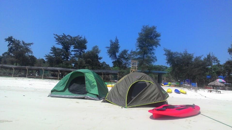 Du lịch vui vẻ cùng gói combo lều trại của Cô Tô Park