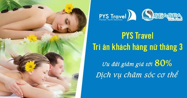 PYS Travel tri ân khách hàng nữ tháng 3