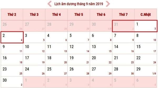 Lịch nghỉ lễ Quốc Khánh 2 - 9 năm 2019  chính thức