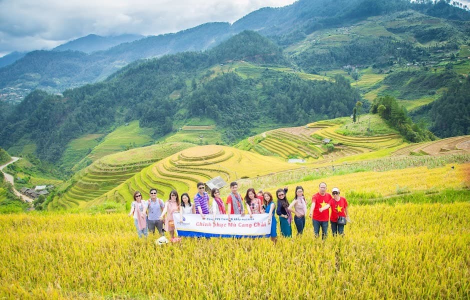 chụp ảnh mùa lúa chín ở La Pán Tẩn
