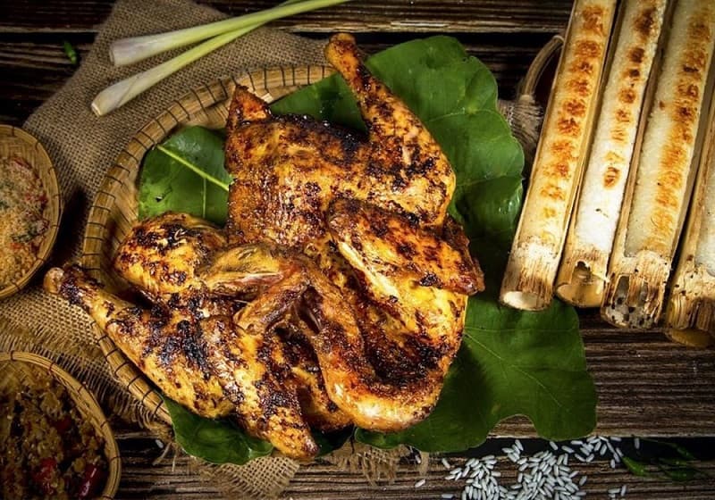 gà đồi nướng