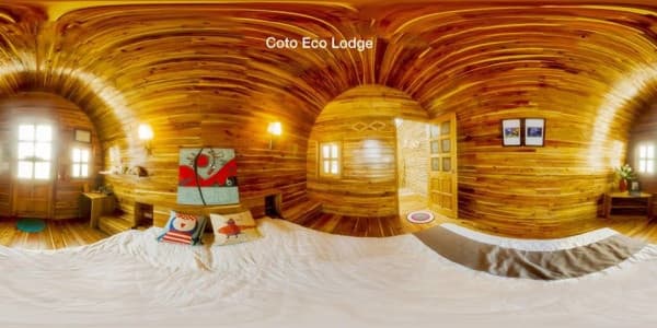 nhà gỗ bên biển