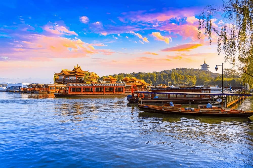 Tây Hồ Hàng Châu Trung Quốc Du thuyền Tây Hồ Hàng Châu