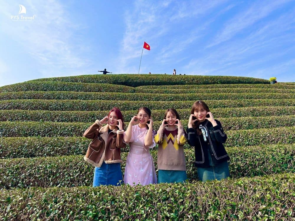 Đồi chè Mộc Châu Sơn La Du khách PYS Travel Đồi chè Mộc Châu Sơn La