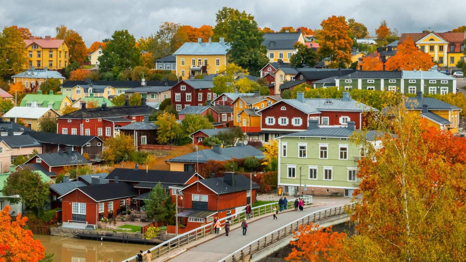 thị trấn cổ Porvoo, Phần Lan thị trấn cổ Porvoo mùa thu