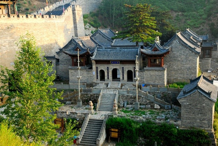 Nhạn Môn Quan được chụp từ trên xuống 